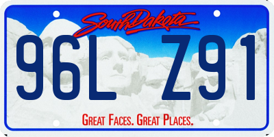 SD license plate 96LZ91