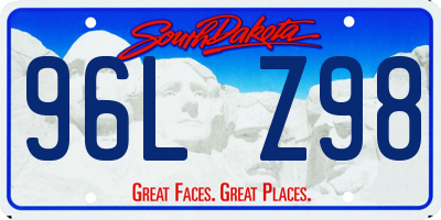 SD license plate 96LZ98