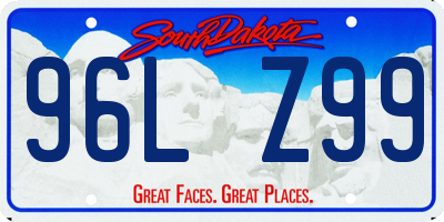 SD license plate 96LZ99