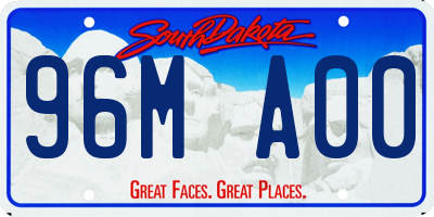 SD license plate 96MA00
