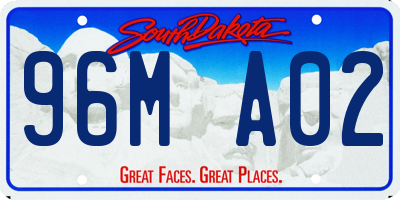 SD license plate 96MA02