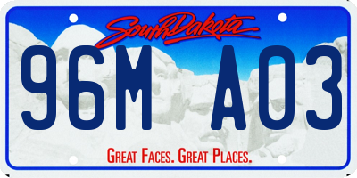 SD license plate 96MA03