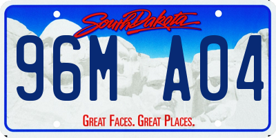 SD license plate 96MA04