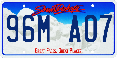 SD license plate 96MA07