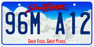 SD license plate 96MA12