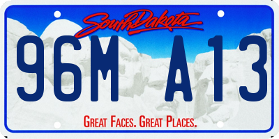 SD license plate 96MA13