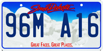 SD license plate 96MA16