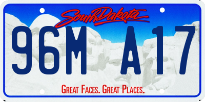 SD license plate 96MA17