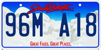 SD license plate 96MA18