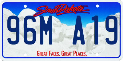 SD license plate 96MA19