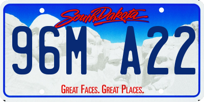 SD license plate 96MA22