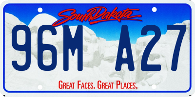 SD license plate 96MA27