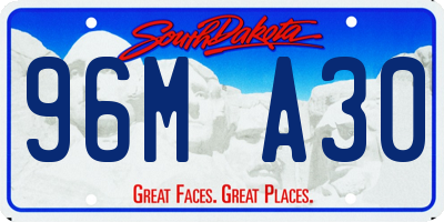 SD license plate 96MA30