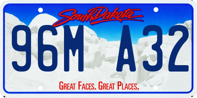 SD license plate 96MA32