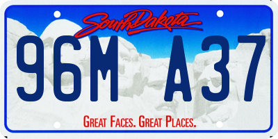 SD license plate 96MA37