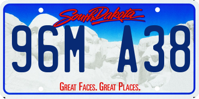 SD license plate 96MA38