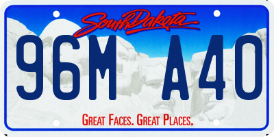 SD license plate 96MA40