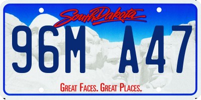SD license plate 96MA47