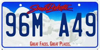 SD license plate 96MA49