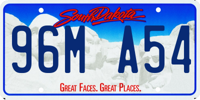 SD license plate 96MA54