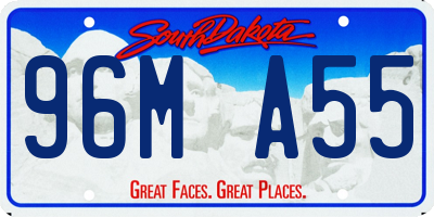 SD license plate 96MA55