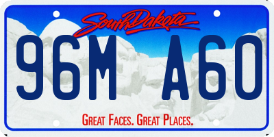 SD license plate 96MA60