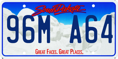 SD license plate 96MA64