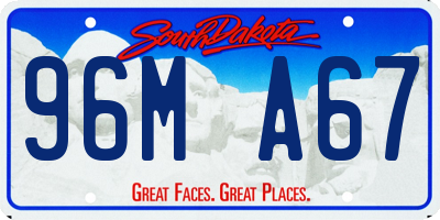 SD license plate 96MA67