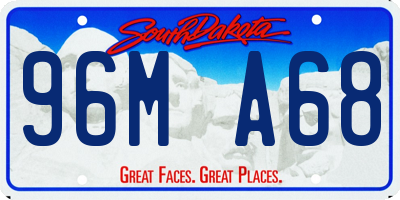 SD license plate 96MA68