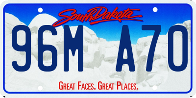 SD license plate 96MA70