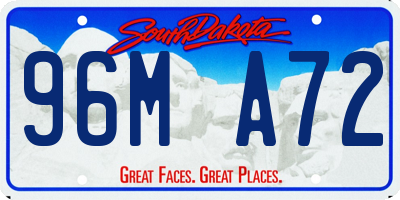 SD license plate 96MA72