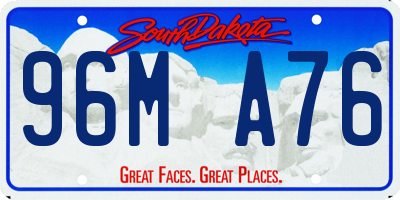 SD license plate 96MA76