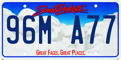 SD license plate 96MA77