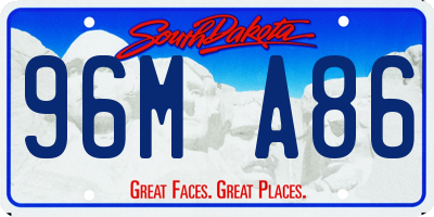 SD license plate 96MA86