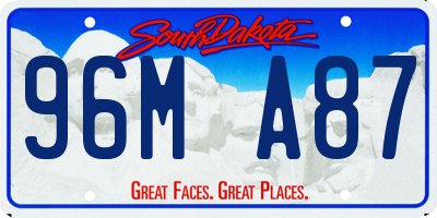 SD license plate 96MA87