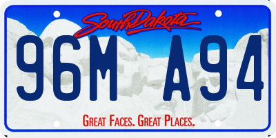 SD license plate 96MA94