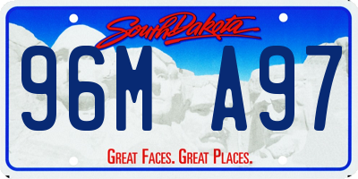 SD license plate 96MA97