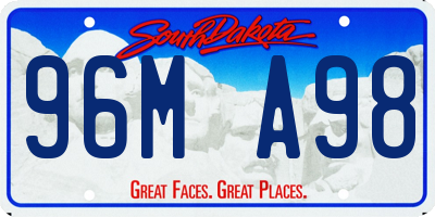 SD license plate 96MA98