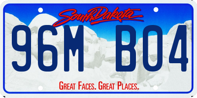 SD license plate 96MB04