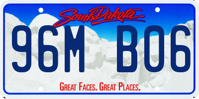 SD license plate 96MB06