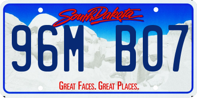 SD license plate 96MB07