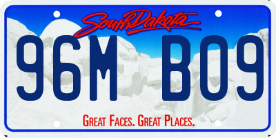 SD license plate 96MB09