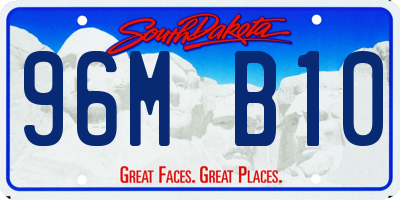SD license plate 96MB10