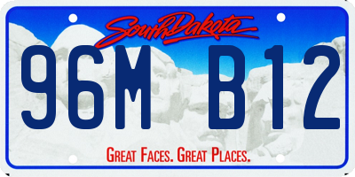 SD license plate 96MB12
