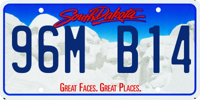 SD license plate 96MB14