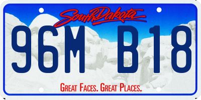 SD license plate 96MB18