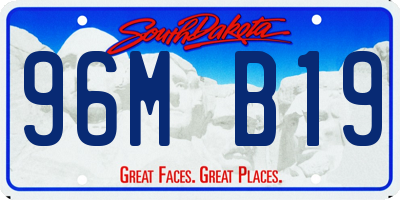 SD license plate 96MB19