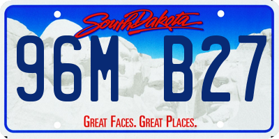 SD license plate 96MB27