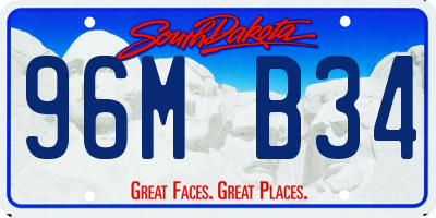 SD license plate 96MB34