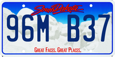 SD license plate 96MB37